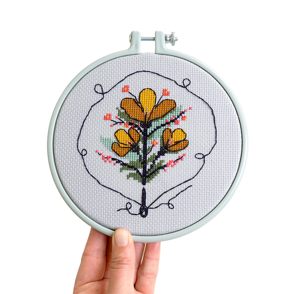 Junebug and Darlin STASH Exclusive Stitch & Bloom Cross Stitch Kit STASH Lounge