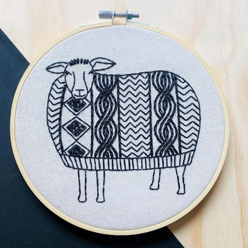 Hook, Line & Tinker Embroidery Kit | Sweater Weather Sheep