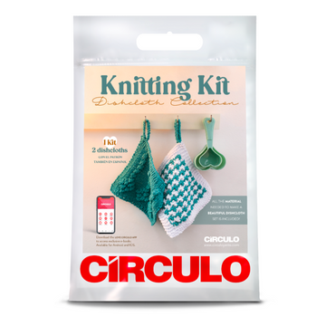 Circulo Knitting Kit | 2 Dishcloths - Teal