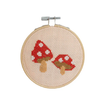Cotton Clara Red Toadstool Cross Stitch Kit