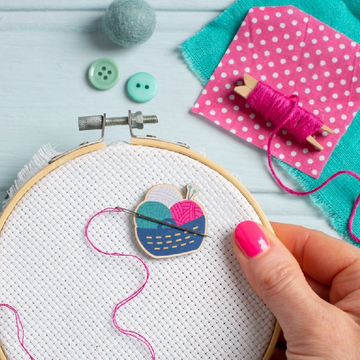 Hawthorn Handmade Needle Minder | Yarn Basket