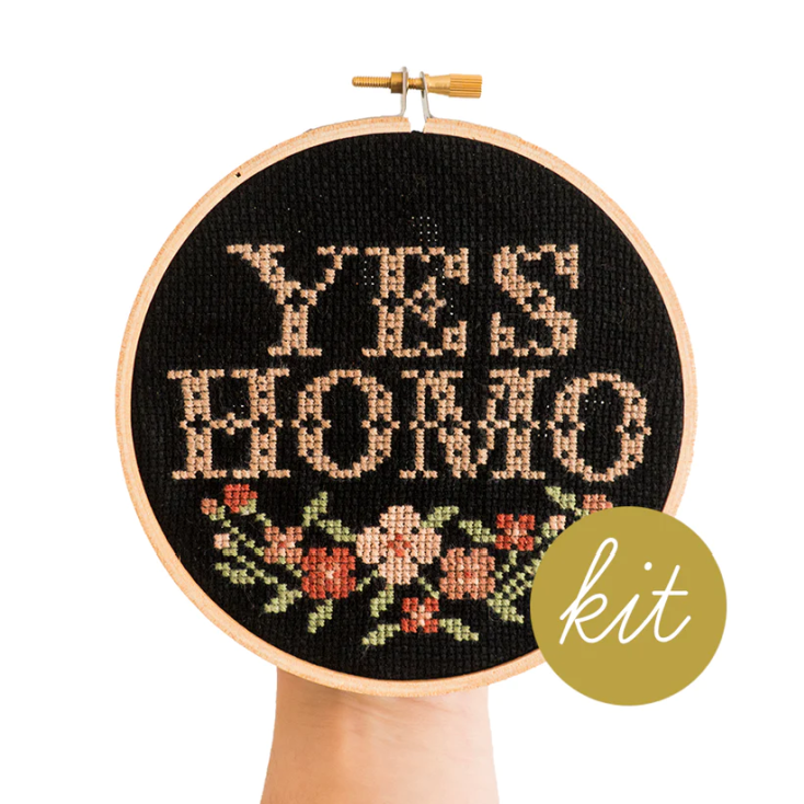 Junebug and Darlin Yes Homo Cross Sticth Kit