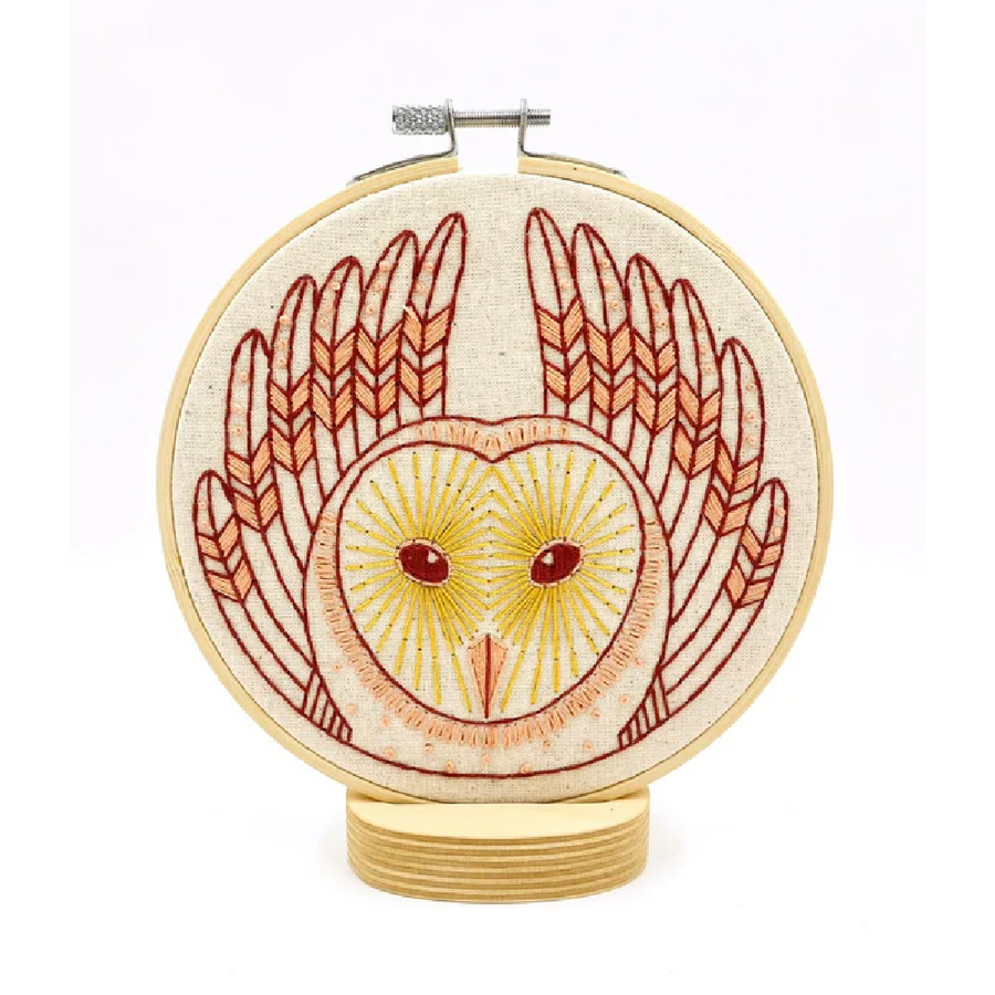 Hook, Line & Tinker Embroidery Kit | Barn Owl