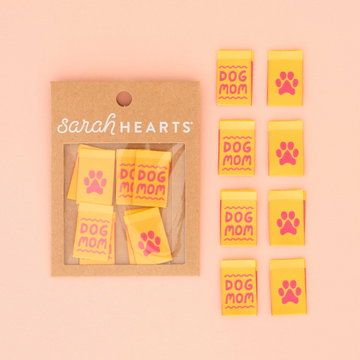 Sarah Hearts Woven Labels | Dog Mom