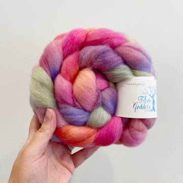 Fibre Goddess Polwarth Combed Top TDF 2025 Exclusive Flower Power