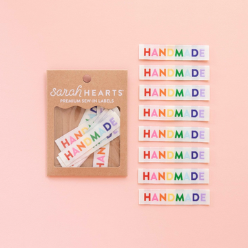 Sarah Hearts Woven Labels | Handmade Rainbow