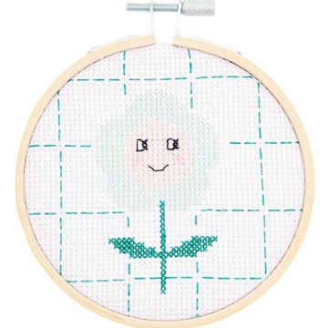 Small Cross Stitch Kit: Happy Flower