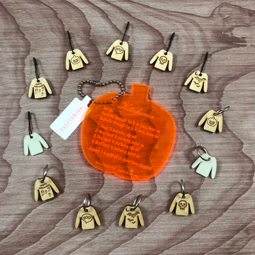 Katrinkles Pumpkin Kitchener Stitch Tag