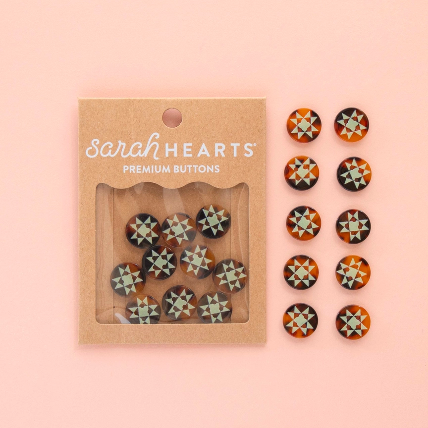 Sarah Hearts Small 5/8 in. Buttons | Quilt Star