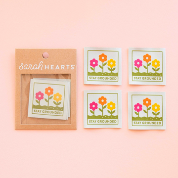 Sarah Hearts Woven Labels | Stay Grounded Large