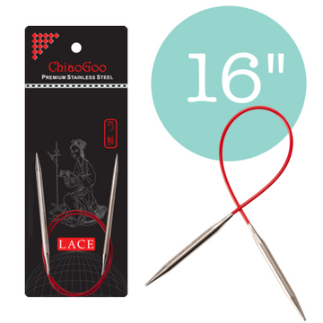 ChiaoGoo Red Lace Circular Needles - 16 in.
