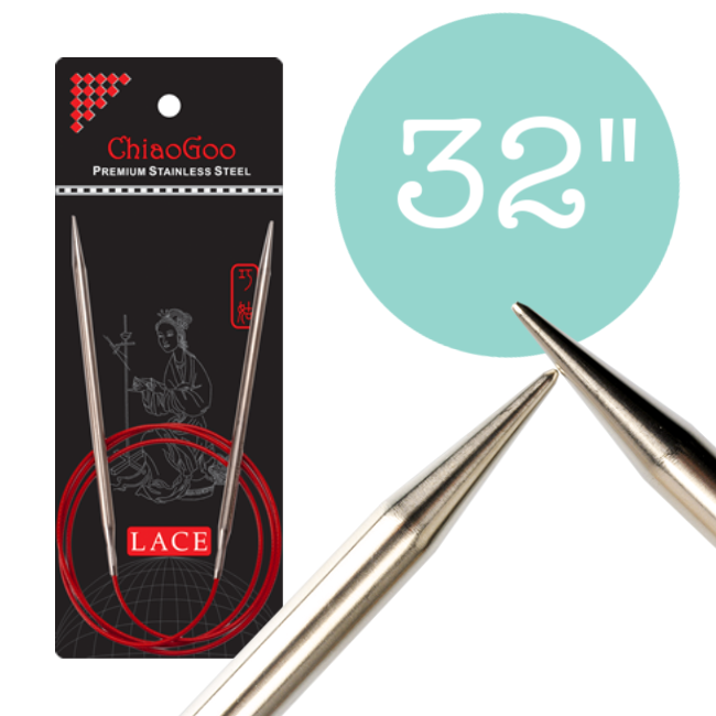 ChiaoGoo Red Lace Circular Needles - 32 in.
