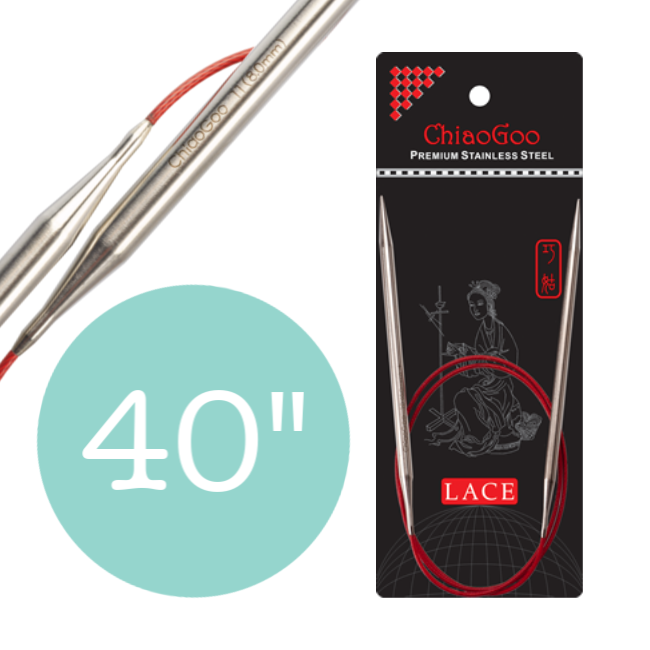 ChiaoGoo Red Lace Circular Needles - 40 in.
