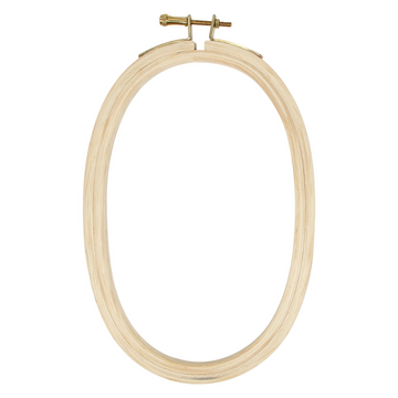 Wooden Embroidery Hoop - Oval