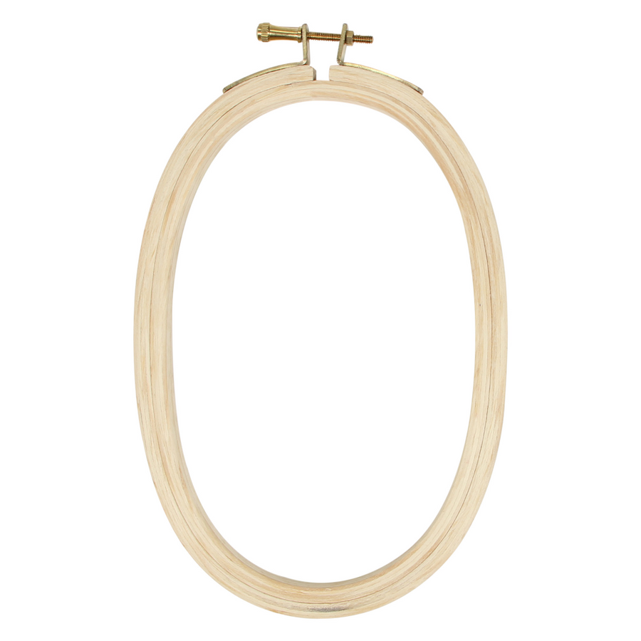 Wooden Embroidery Hoop - Oval