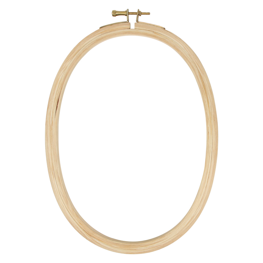 Wooden Embroidery Hoop - Oval
