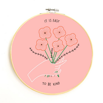 Gingiber Embroidery Kit - Be Kind