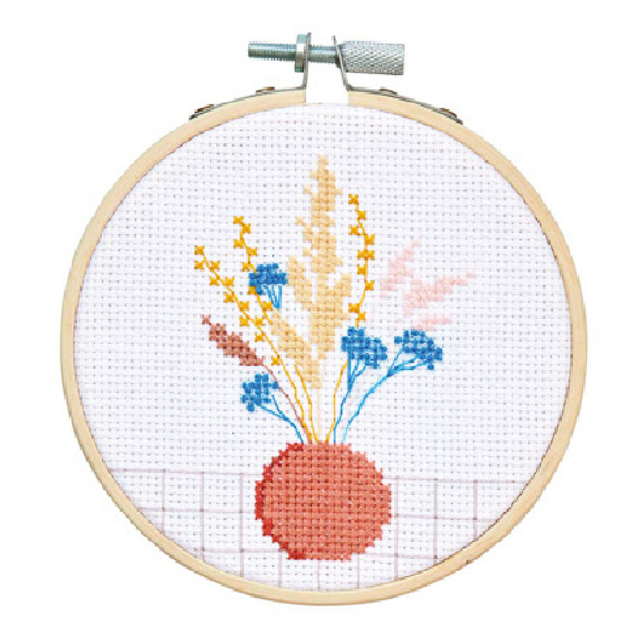 Mini Cross Stitch Kit: Dried Flowers