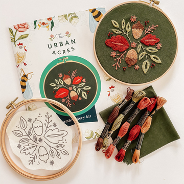 The Urban Acres Embroidery Kit | Fall Floral