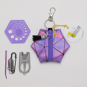 ModularModular Hexagon Knitting Kit | Holographic Geometric