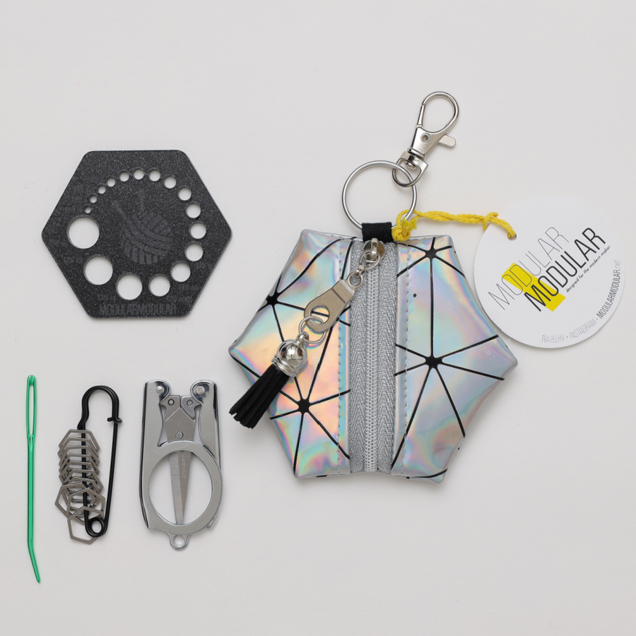 ModularModular Hexagon Knitting Kit | Holographic Geometric