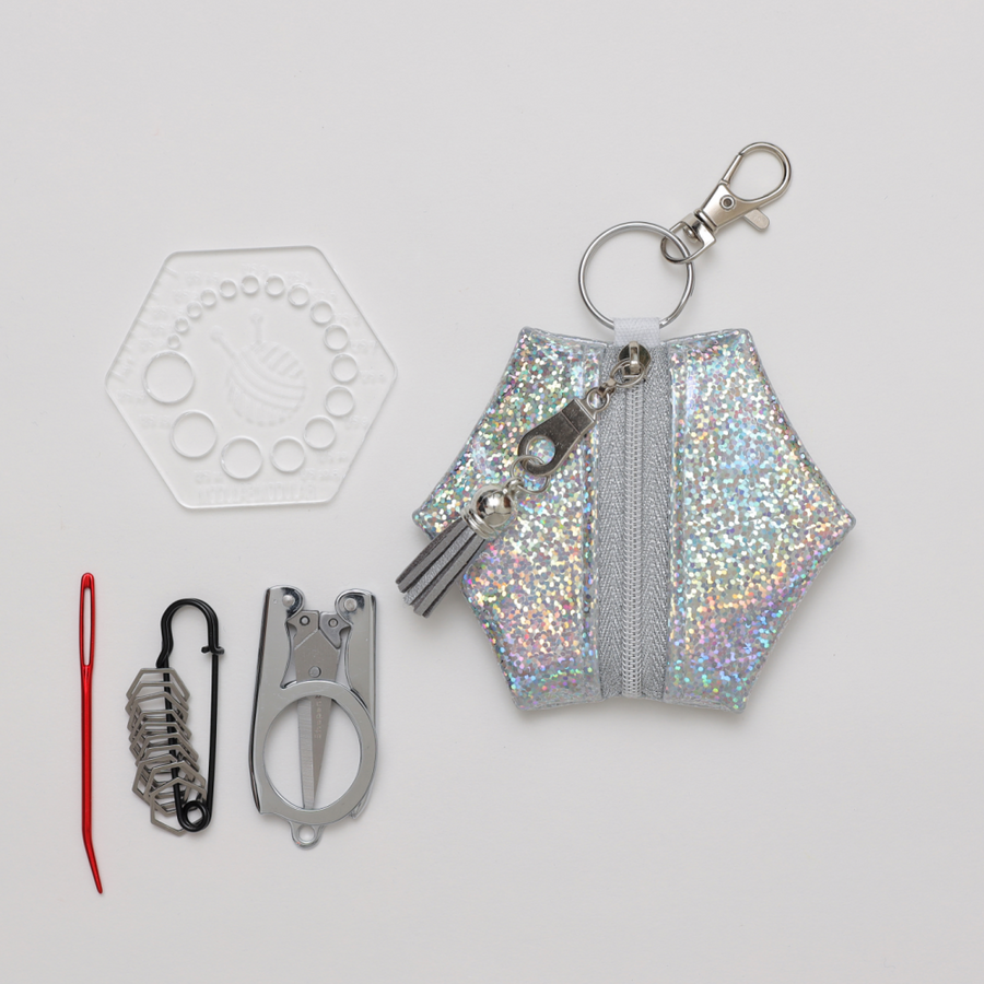 ModularModular Hexagon Knitting Kit | Holographic Glitter