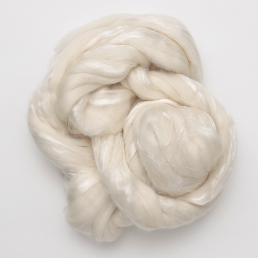 Natural Combed Top | Merino & Mulberry Silk