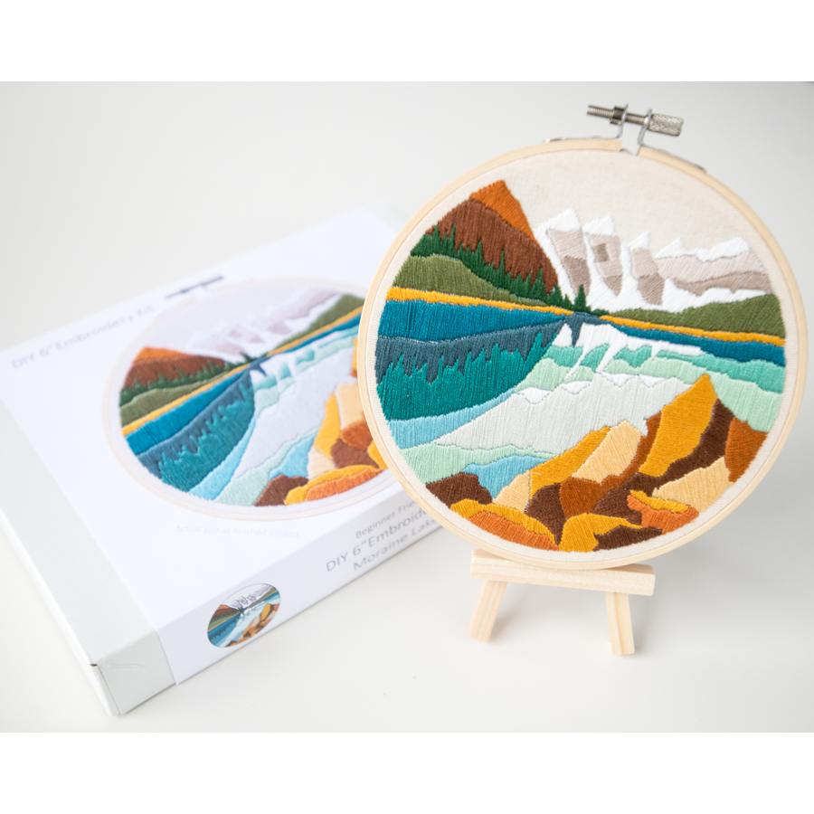 Anna Angiel Embroidery Kit | Moraine Lake