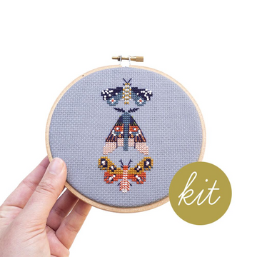 Junebug and Darlin Moth Cross Stitch Kit