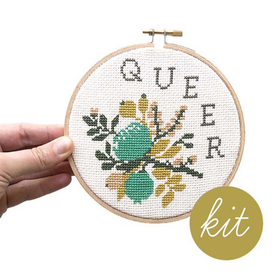 Junebug and Darlin Queer Cross Stitch Kit