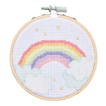 Mini Cross Stitch Kit: Rainbow