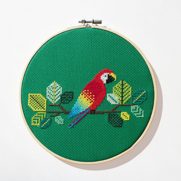 Diana Watters Red Parrot Cross Stitch Kit