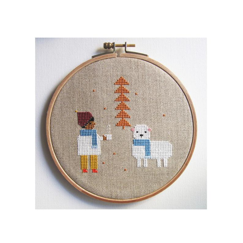 Samantha Purdy Blue Scarves Cross Stitch Kit