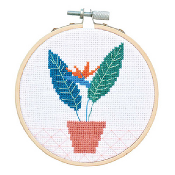 Mini Cross Stitch Kit: Strelitzia