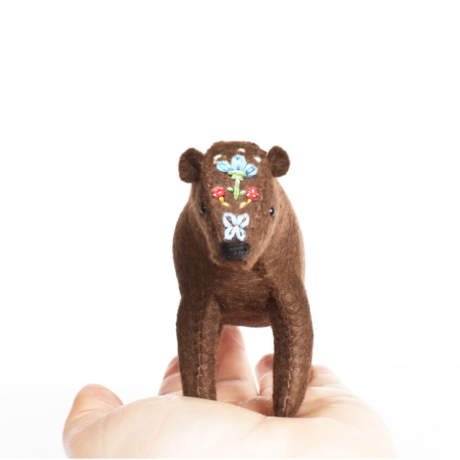 Delilah Iris DIY Felt Woodland Bear Kit