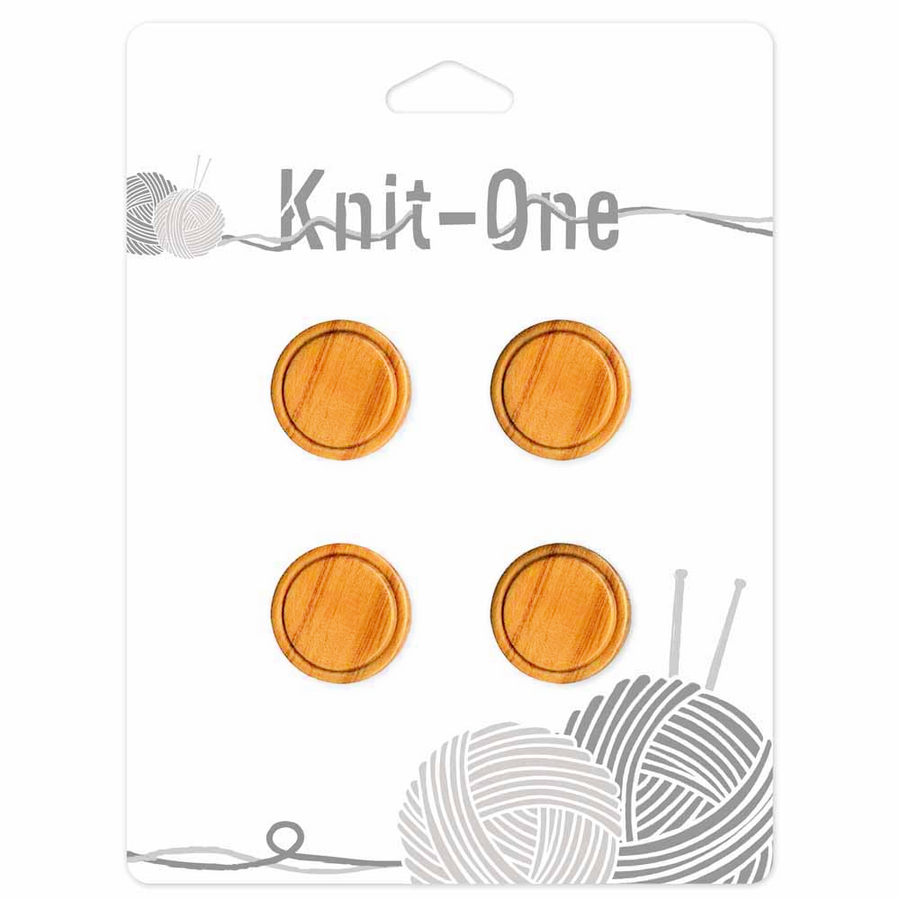 Knit-One Buttons - Wood 3/4 in.